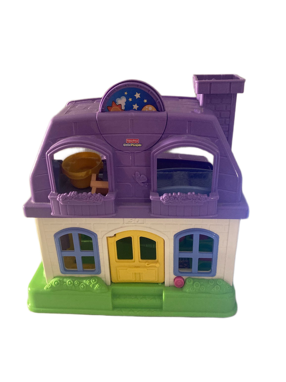 2008 Fisher Price House "Little People Happy Sounds Home" Purple-Tested WORKS